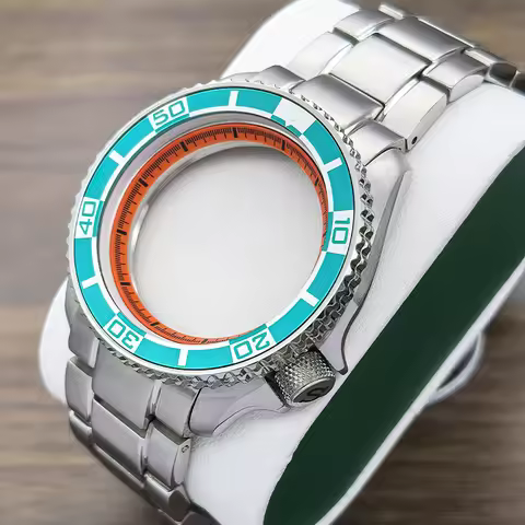 42mm SKX007 SRPD Watch Case With Steel Watch Band Flat Sapphire Glass for NH35 NH36 4R 7S26 Movement