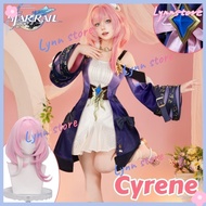 Game HONKAI STAR RAIL Cosplay Costume CYRENE Cosplay Dress Wig Shoes Set Carnival Cosplay Outfits