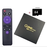 Q96 Max tv box Android 14 Allwinner H313 WiFi Quad Core 64 บิต 4K 3D UHD สมาร์ททีวี Media Player H.
