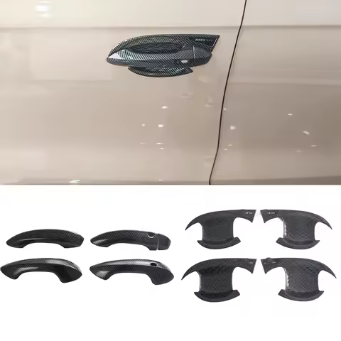 For MG S5 MG ES5 2025 2026+ ABS CarbonFibre Car Exterior Door handle cover door bowl sticker cover t