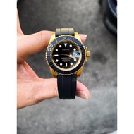 Seiko Mod Yellow Gold Seikolex gold Seiko Mod Yacht Master seiko modify seiko modified watch 4R36 me