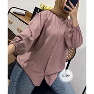 Atasan Wanita Big Size jumbo LD 120 FAATINA BLOUSE Rayon Twill Premium Lengan Panjang Balon