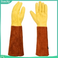 livecity|  1 Pair Gardening Glove Anti-scratch Effective Faux Leather Practical Heat-resistant Protective Glove for Planting