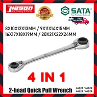SATA 46621/ 46622/ 46623/ 46624 1PCS 4 IN 1 2-Head Quick Pull Wrench