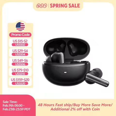 QCY HT18 MeloBuds N70 Wireless Earbuds Bluetooth 6.0 Hi-Res LDAC Earphones Adaptive ANC Dual-driver 