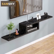 SANSHY Tv Cabinet Console Tv Cabinet Wall Mount Wooden Tv Console Cabinet Living Room Assembly Tv Cabinet Modern Assembly Partition Shelf Wall Tv Console Table SA001