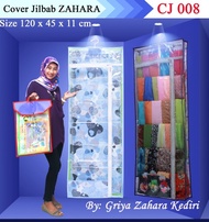gantungan jilbab lemari jilbab motif biru
