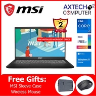 MSI Modern 15 B13M-899 15.6" FHD Laptop Classic Black ( I7-1355U, 16GB, 512GB SSD, Iris Xe, W11 )