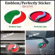 For Perodua Logo Emblem Perfectly Fit Sticker Epoxy Bumper Front Rear Myvi/Alza/Ativa/Bezza/Kelisa/V