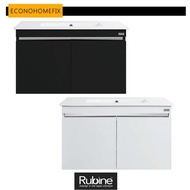 [ RUBINE ] 80cm Stainless Steel Vanity Cabinet 2 Doors RBF-1384D2 (I) BK Pearl Black  / RBF-1384D2 (I) WH Pearl White