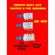 SWITCH DPDT 2x3 SWITCH 6 PIN ON OFF ORIGINAL