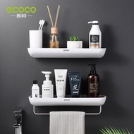 ECOCO ชั้นวางชั้นวางของในห้องน้ำแขวนผนัง,ชั้นวางผ้าขนหนูที่วางแชมพูพร้อมราวผ้าขนหนูชั้นเก็บของในห้อง