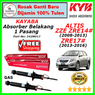 1 Pasang  KAYABA KYB Rear Absorber Belakang - Toyota Altis ZZE ZRE14# 2008-2013 / ZRE17# 2013-2016 (