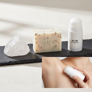 ALUM STONE | BATU TAWAS | PADIKARAKAL | Crystal Deodorant & Soap Set - 3-in-1 Underarm Care Kit