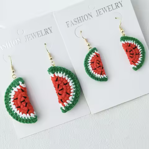 Women's Earrings Cute Multiple Styles Handmade Knitted Crochet Earrings Free Shipping Items For Low 