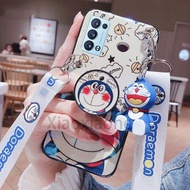 Kesing hp OPPO Reno6 Pro 5G Cute Doraemon Camera Pattern Casing Reno 6