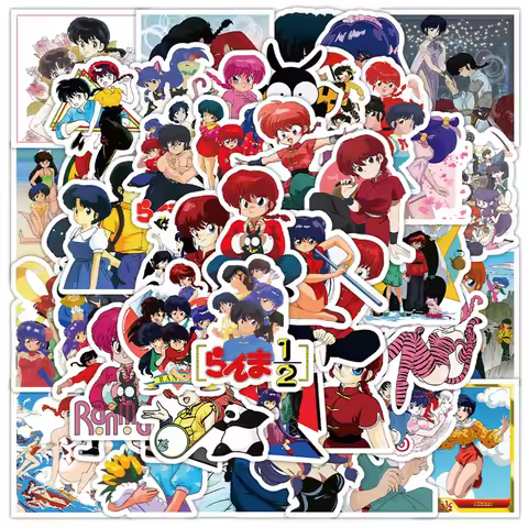 10/30/60pcs Classic Japanese Anime Ranma 1/2 Cartoon Stickers Cool Ranma Akane Manga Decals Toys DIY