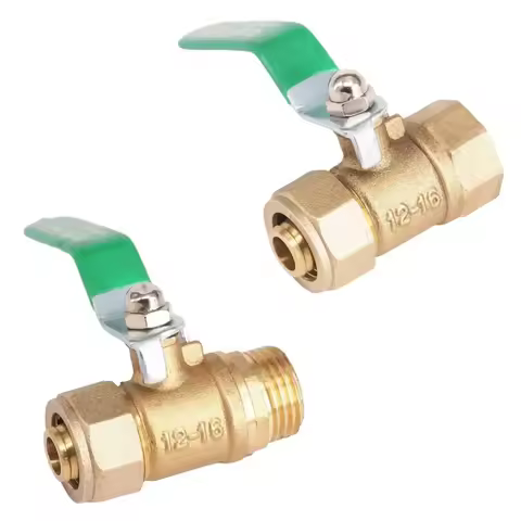 Fit Pex-AL-Pex Tube O.D 16/18/20mm- 1/2" 3/4" BSP Male/Female Brass Ball Vave For Solar Water Heater