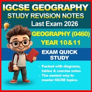IGCSE Geography (0460) Notes 2026 Exam | Year 10 & 11 | Exam Quick Study | Email Delivery