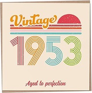 70th Birthday Card - Vintage 1953 Aged to Perfection, Funny Greeting Card for Men Women, Birthday Ca