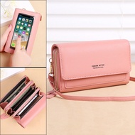 Fashion Mini Handphone Sling Bag for Women Touch Screen Sling bag Coin Purses Pouches Ladies Shoulder Bag PU Leather Crossbody bag Small Bag 触摸屏手机包 106