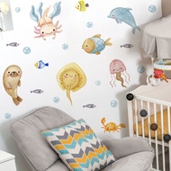 Premium Children's Wall Sticker Fish Fish Cute Bathroom Decoration Sticker