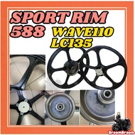 FREE TAYAR GUM & BEARING & BUSH  LELONG LELONG  SPORT RIM 588 WAVE110 WAVE W110 LC LC135 LC 135 BLAC