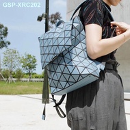 Issey Miyake Miyake New Fashion Geometric Diamond Bag Flip Crystal Backpack Simple Computer Backpack Student School Bag