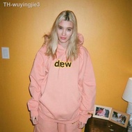 【เสื้อแจ็คเก็ตมีฮู้ด】 Drew House เสื้อแจ็คเก็ตกันหนาวแขนยาวมีฮู้ดพิมพ์ลายตัวอักษร Bieber สําหรับผู้ช