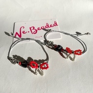 Bonie Red Edition - Trendy Bracelet | Bead Bracelet | TALI | Drawstring Bead Bracelet