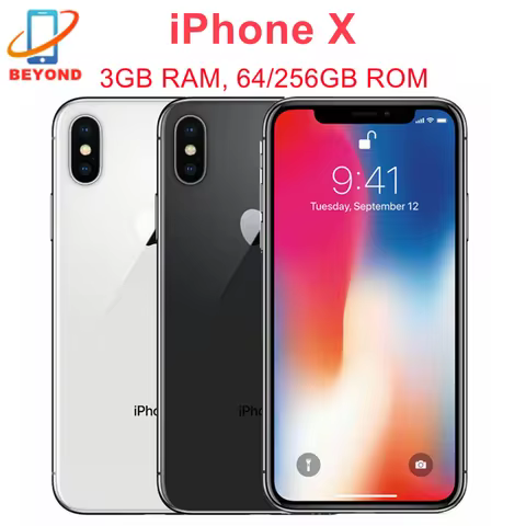 Apple iPhone X 5.8" Original OLED Screen RAM 3GB ROM 64/256GB Face ID A11 Bionic 4G LTE 12MP IOS Unl