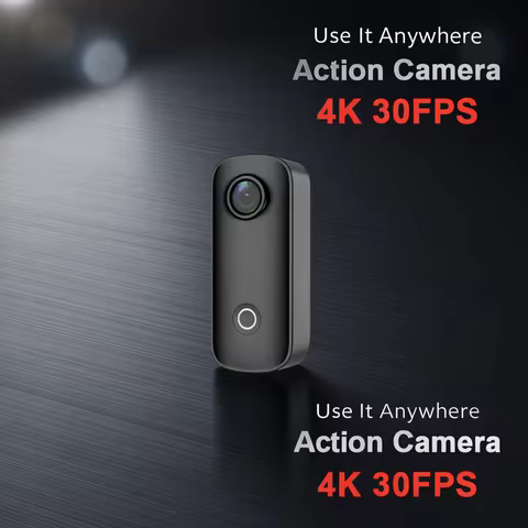 SJCAM C100 / C100Plus Mini Thumb Camera 1080P30FPS / 4K30FPS H.265 12MP 2.4G WiFi 30M Waterproof Cas