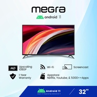 MEGRA Android TV 43" / TV 42" / TV 40" / TV 32" Smart TV Powered By Android Smart Led TV Television 4K FHD HD