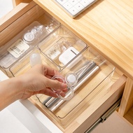 1PC Desktop Drawer Storage Box Divider Organizer Different Size Transparent Plastic Box for Kitchen Tableware Stationery