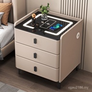Multifunctional Whole Pack Bedroom Charging Wireless Solid Wood Bedside Table Simple Bedside Table H