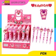 (READY STOCK) Lotso Pendant 0.5mm Black Gel Pen Stationary Kid Birthday Present Gift 草莓熊黑色中性笔0.5毫米文具