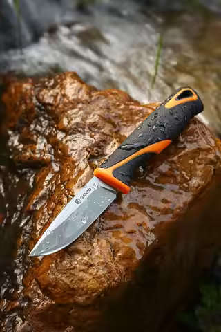 59HRC Hot selling Ganzo G807 knife 9cr14mov blade PP&TPR Handle Fixed knife Survival Camping tool ta
