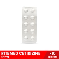 RITEMED Cetirizine 10mg x 10 tablets (Allergy Relief), antihistamine, cetirizine for allergy adult, 