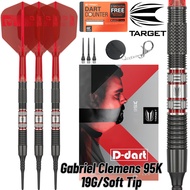 TARGET SOFT TIP DARTS - 19G GABRIEL CLEMENS 95K 95% TUNGSTEN DART SET ORIGINAL DART