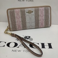 new style 2024 wallet for women official store authentic original C8313 C4452 Long hand-held stripe
