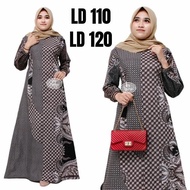 MURAH GAMIS BATIK KOMBINASI POLOS - GAMIS BATIK JUMBO - GAMISI BATIK