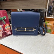 Hermes roulis 23,STAMP C,blue agate