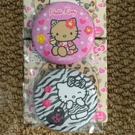 [JJCW] 2Pcs Y2K Aesthetic Shiny Hello Kitty Badge Kawaii Zebra Pattern Hello Kitty Badge Bapa Decora