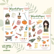 Set Sticker Garden Boy And Girl -From WasabiPaper