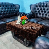 Taplak Meja Bulu Rumbai/Taplak Meja Rumbai Bulu Rasfur/Taplak Meja Rumbai Uk P100cm x L50cm x R20cm/