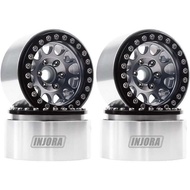 INJORA Rims 4pcs 1.9 Inch Beadlock Rim Set Wheel Hub for 1:10 RC Crawler Axial II 90046 SCX10 III AX