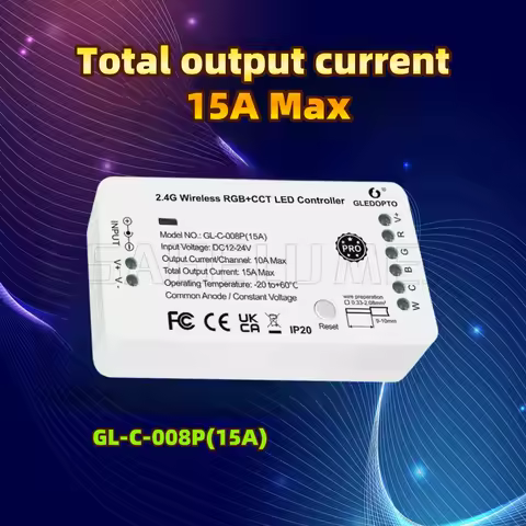 GL-C-008P(15A) GLEDOPTO DC12-24V Zigbee 3.0 LED RGBCCT Pro 15A Remote Control Voice 2.4G Wireless RG