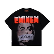 KKONTENER EMINEM OVERSIZE TSHIRT BLACKBlack and white print fashion T-shirt
