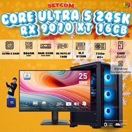 SETCOM+MONITOR BONMECOM2 ครบเซ็ตพร้อมจอ / INTEL CPU CORE ULTRA 5 245K /  RX 9070 XT 16GB / Case เลือ