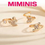 Minimis - JEWELRY FUJI TITANIUM DIAMOND ANTI-RUST RING C37 GOLD PLATED WOMEN'S RING ANTI-RUST JEWELR